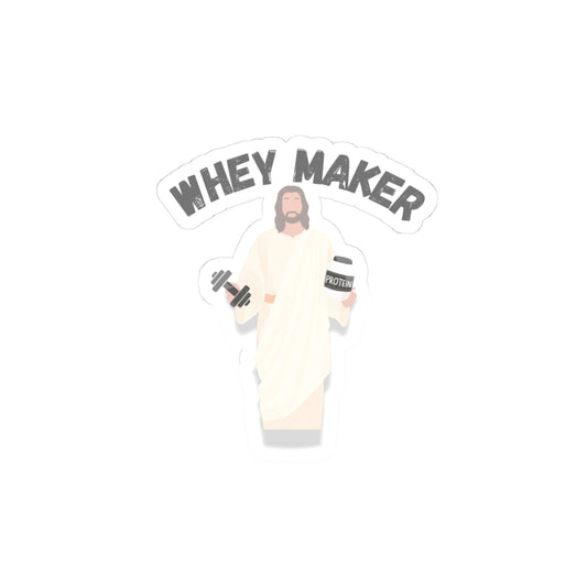 Whey Maker Sticker - Kiss-Cut Stickers for Gym Enthusiasts