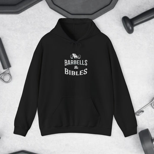 Barbells & Bibles Unisex Hoodie – Workout and Faith Sweatshirt