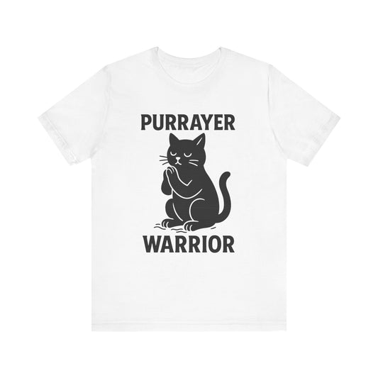 Cat T-Shirt - Purrayer Warrior Cat Tee for Cat Lovers and Feline Fanatics
