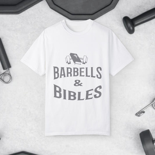 Barbells & Bibles T-Shirt - Fitness & Faith Inspiration
