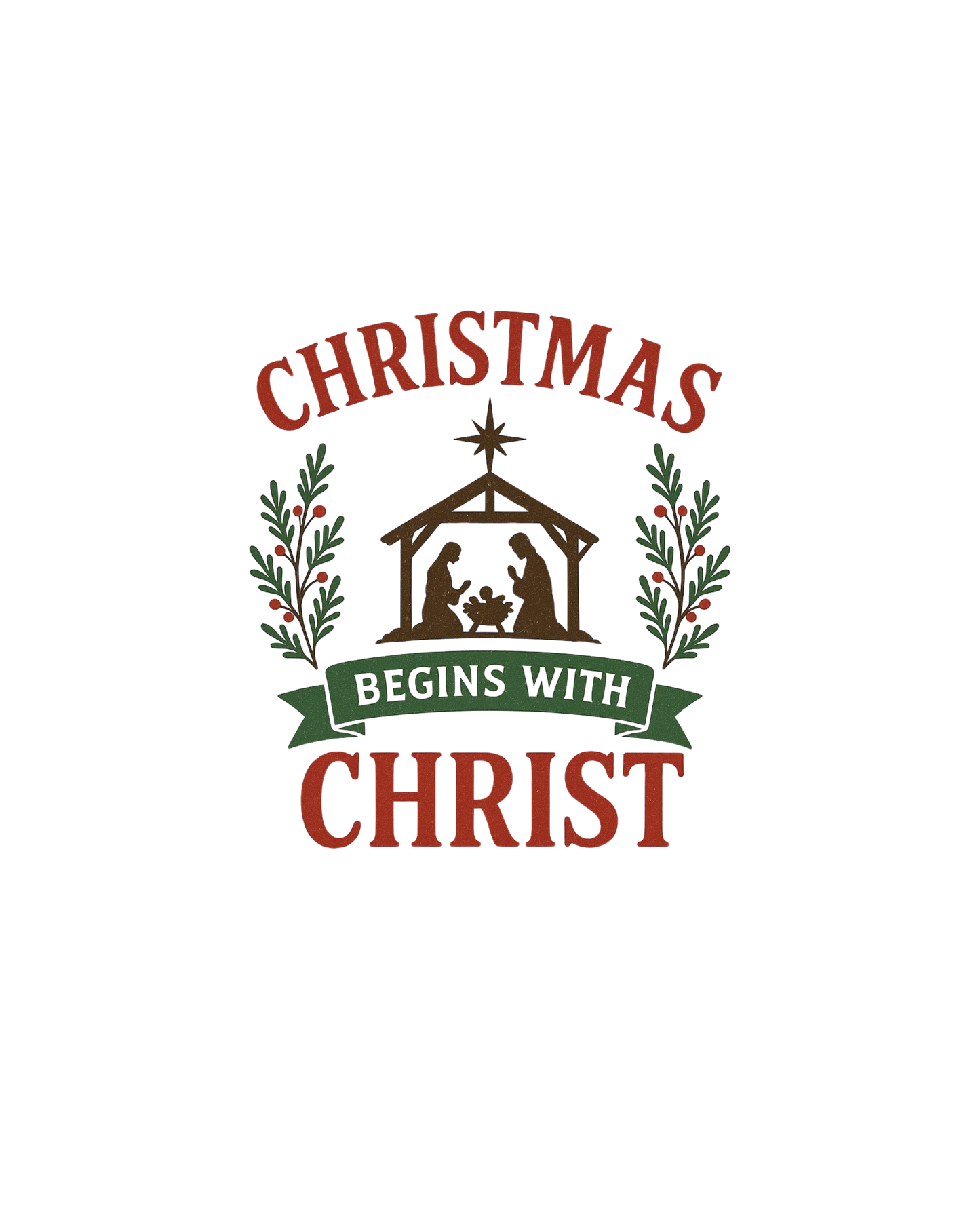 Christmas Begins with Christ Long Sleeve Shirt