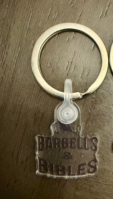 Barbells & Bibles Keychain