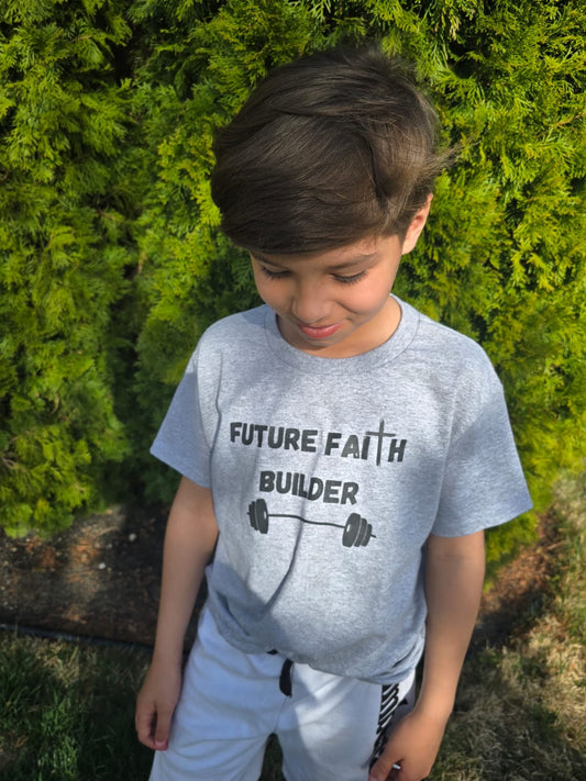 Future Faith Builder Youth Midweight Tee - Inspirational Fitness T-Shirt