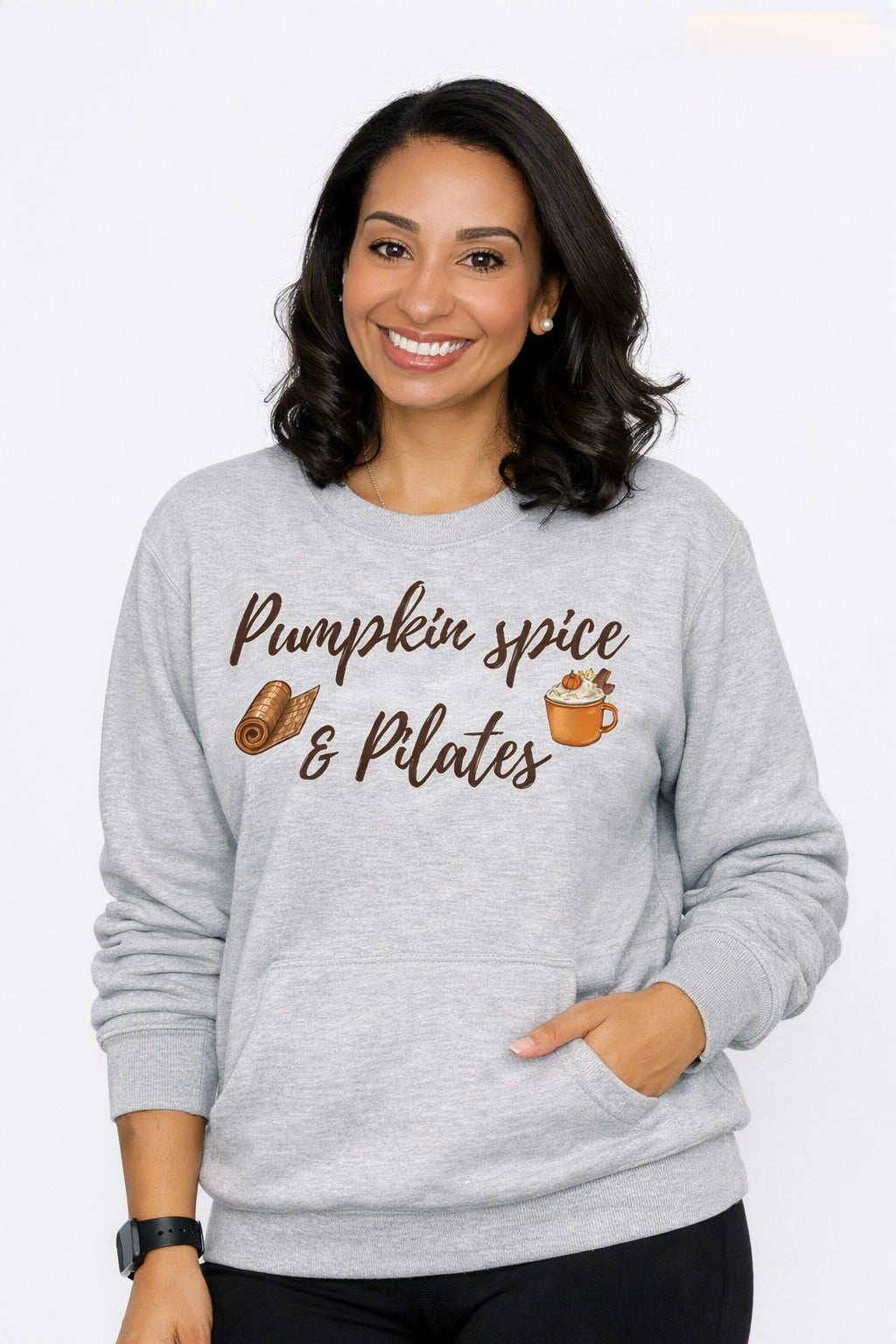 Pumpkin Spice and Pilates Crew neck