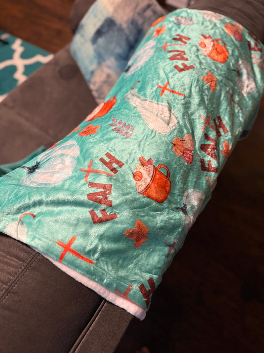 Plush Blanket - Faith & Fall Cozy Vibes